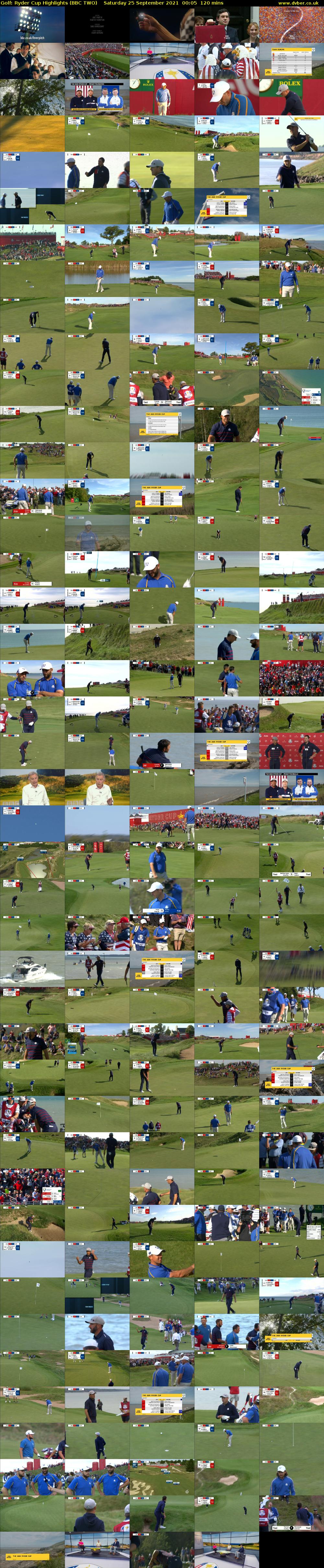 Golf: Ryder Cup Highlights (BBC TWO) Saturday 25 September 2021 00:05 - 02:05