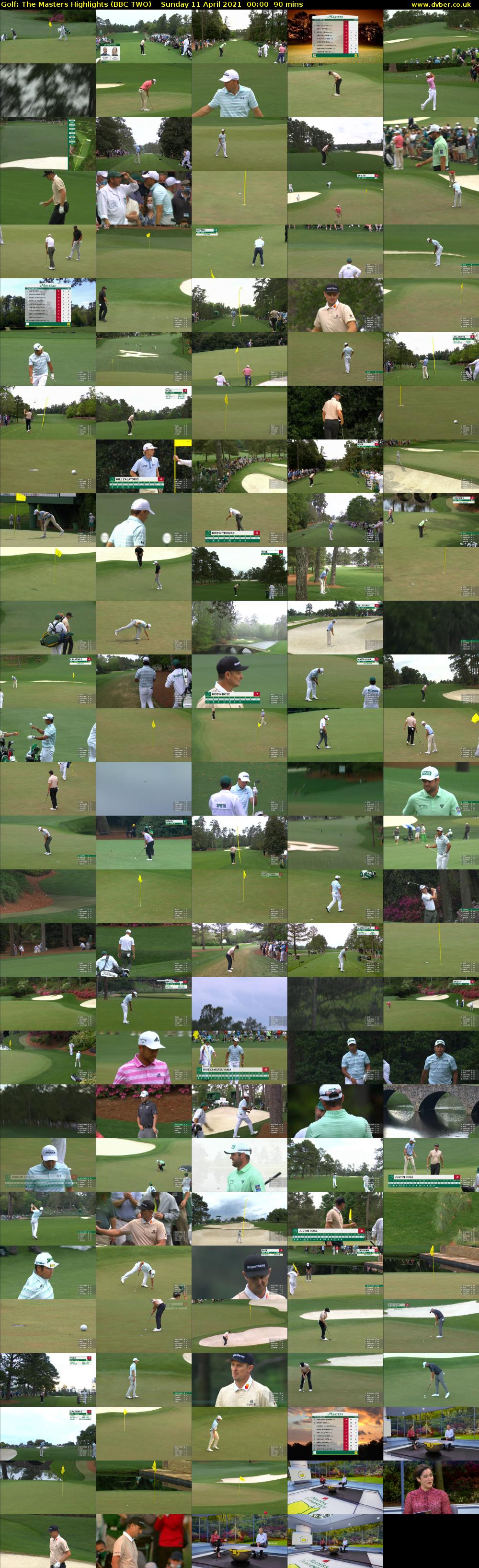 Golf: The Masters Highlights (BBC TWO) Sunday 11 April 2021 00:00 - 01:30