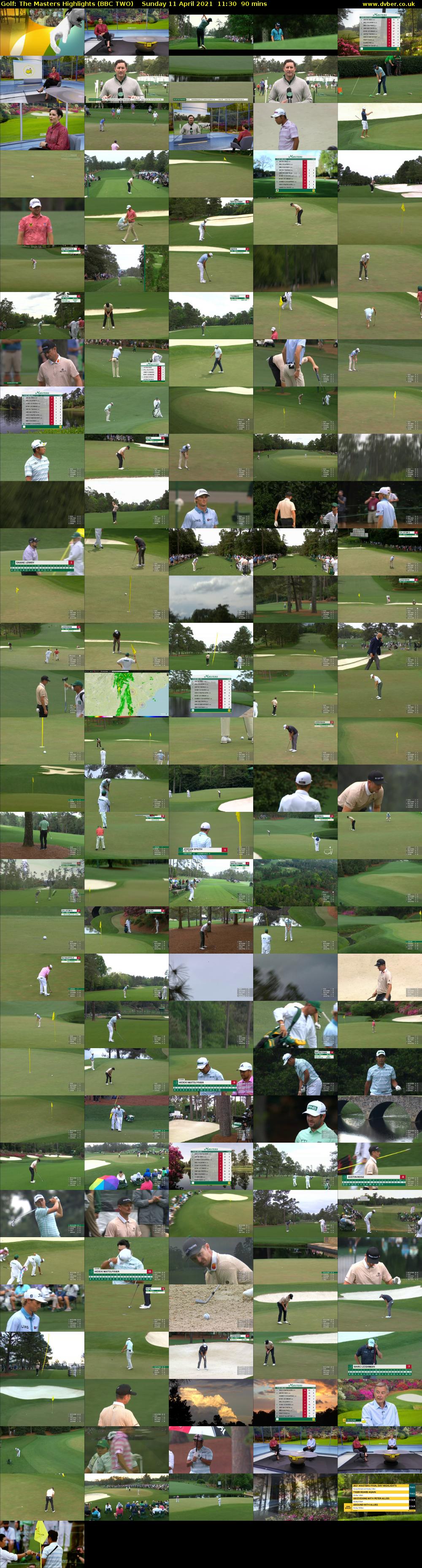 Golf: The Masters Highlights (BBC TWO) Sunday 11 April 2021 11:30 - 13:00