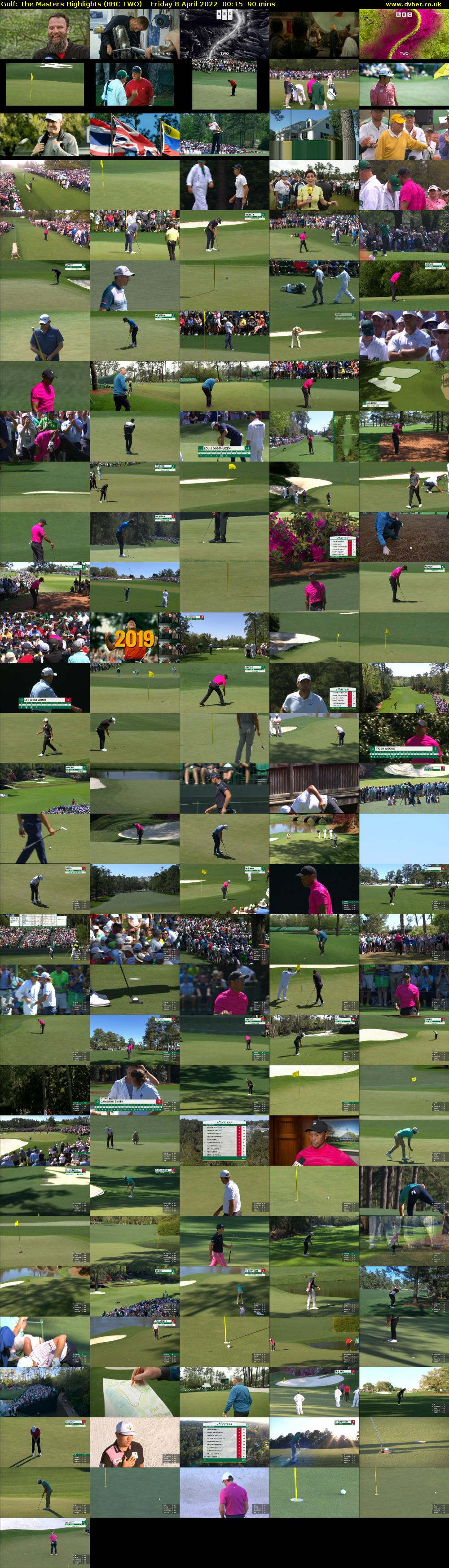 Golf: The Masters Highlights (BBC TWO) Friday 8 April 2022 00:15 - 01:45