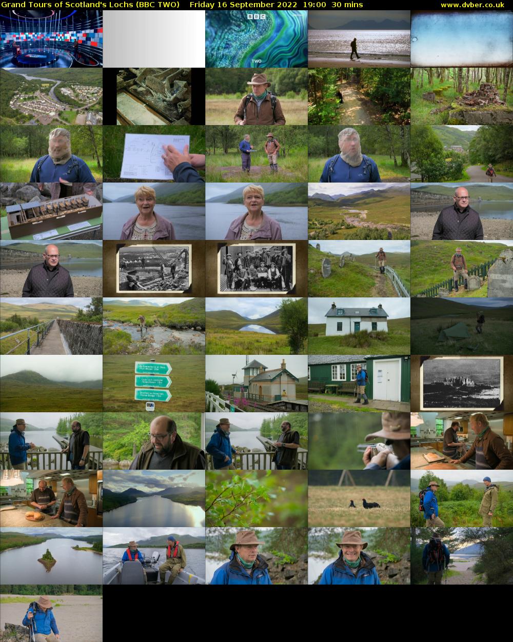 Grand Tours of Scotland's Lochs (BBC TWO) Friday 16 September 2022 19:00 - 19:30