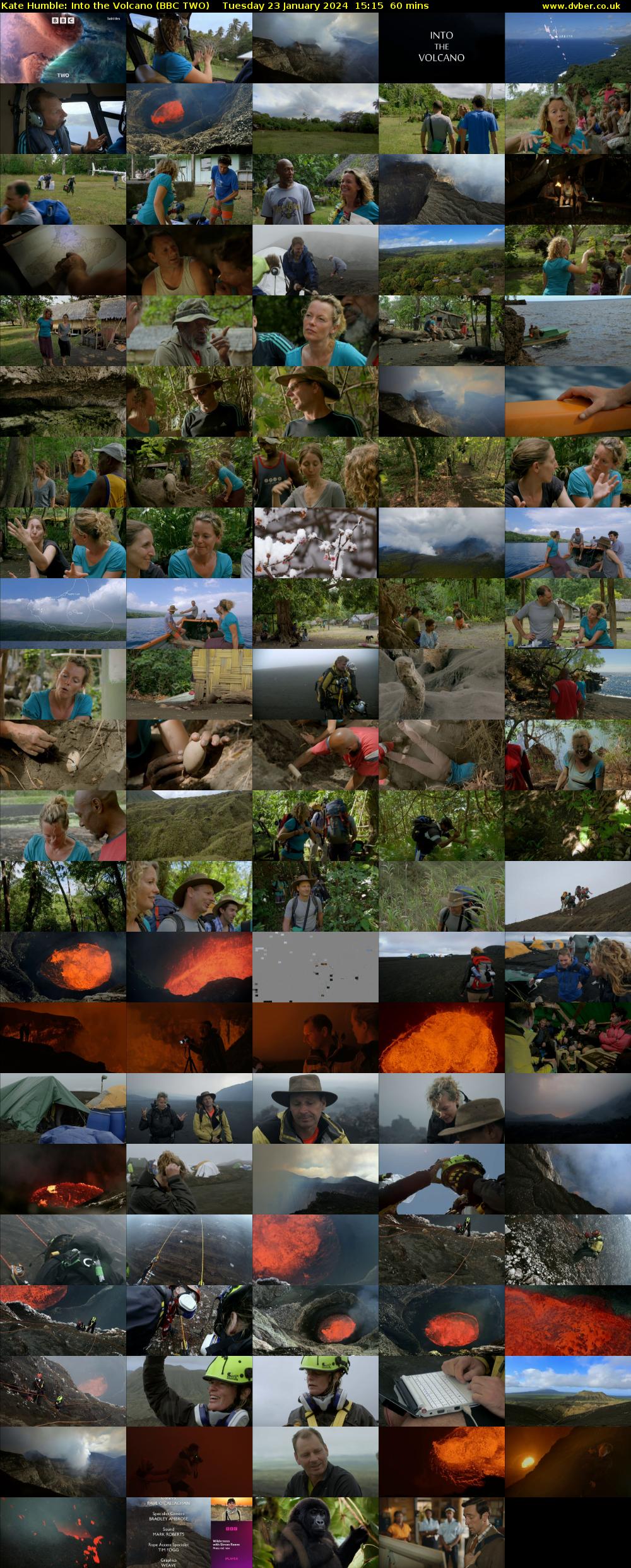 Kate Humble: Into the Volcano (BBC TWO) Tuesday 23 January 2024 15:15 - 16:15