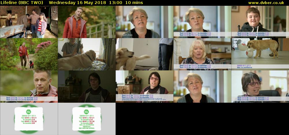 Lifeline (BBC TWO) Wednesday 16 May 2018 13:00 - 13:10