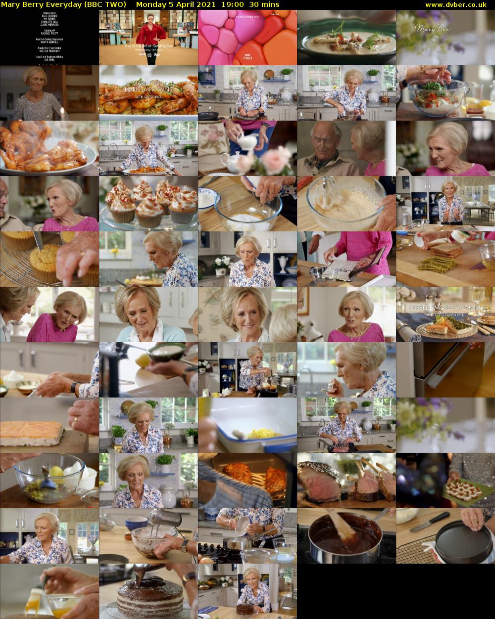 Mary Berry Everyday (BBC TWO) Monday 5 April 2021 19:00 - 19:30