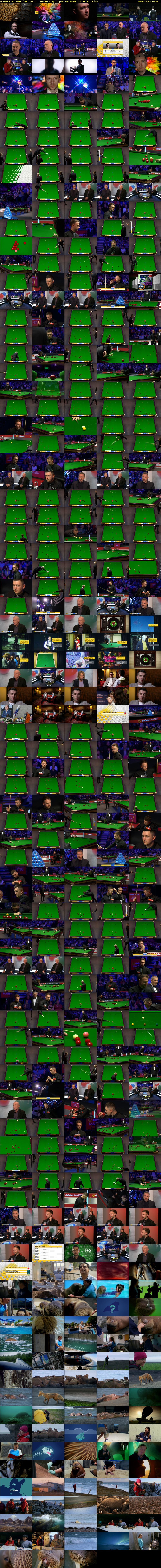 Masters Snooker (BBC TWO) Wednesday 16 January 2019 13:00 - 17:00