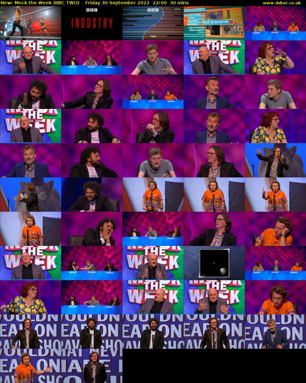 Mock the Week (BBC TWO) Friday 30 September 2022 22:00 - 22:30