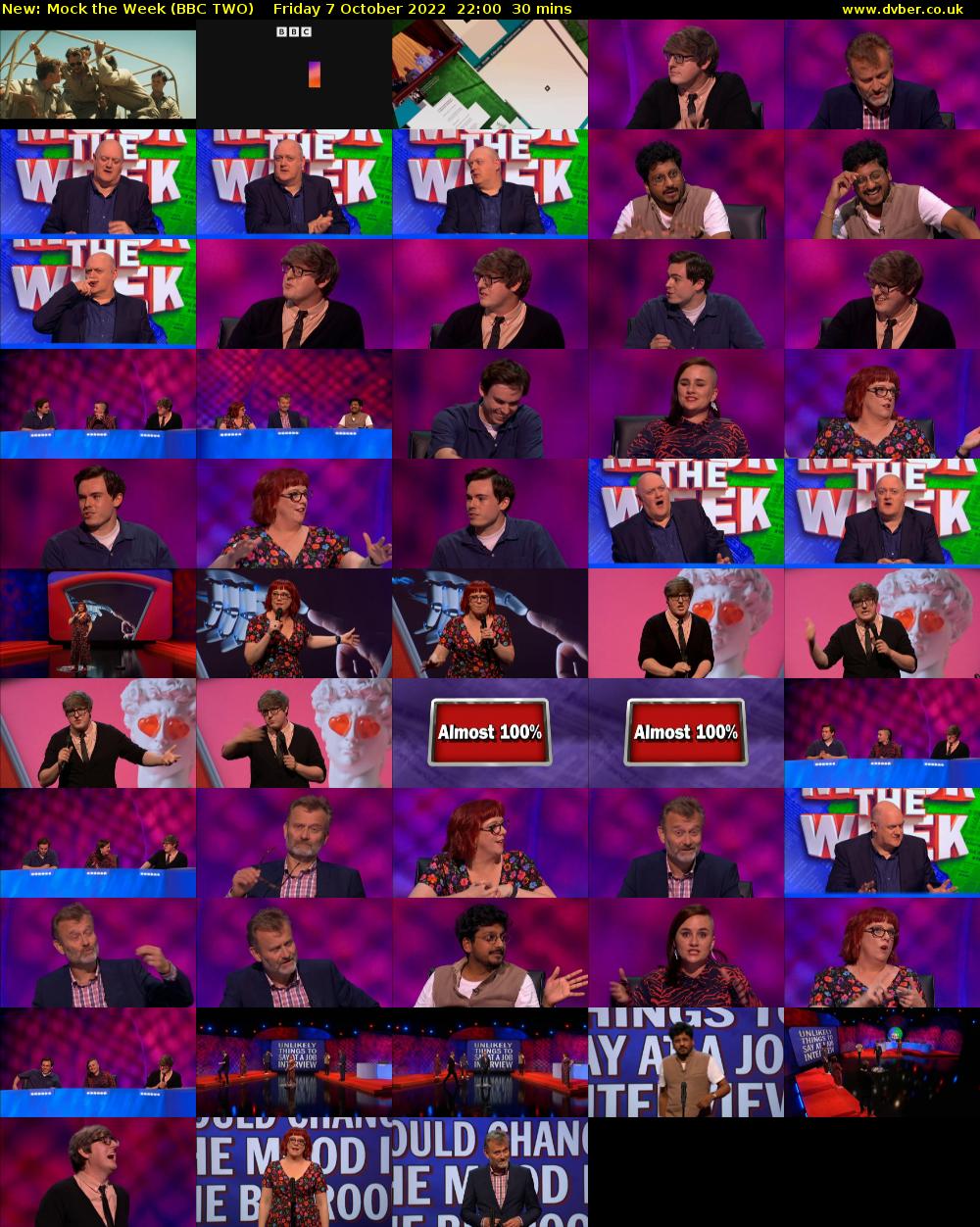 Mock the Week (BBC TWO) Friday 7 October 2022 22:00 - 22:30