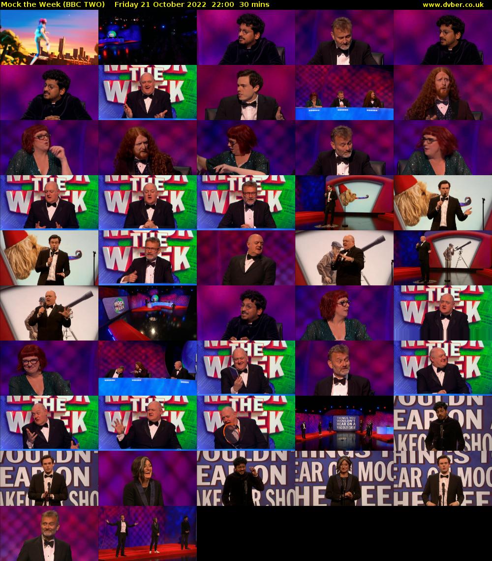 Mock the Week (BBC TWO) Friday 21 October 2022 22:00 - 22:30