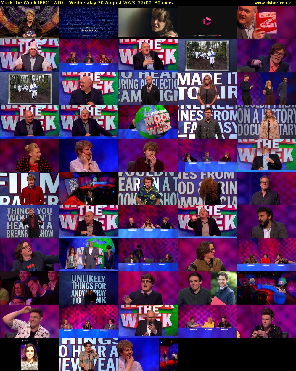 Mock the Week (BBC TWO) Wednesday 30 August 2023 22:00 - 22:30