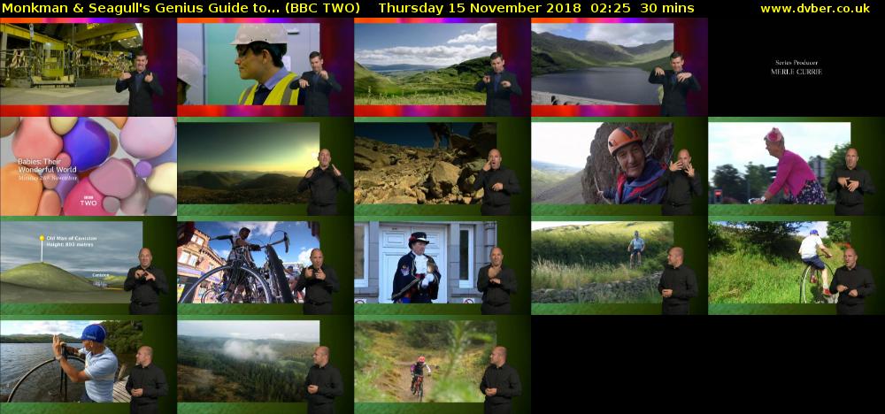 Monkman & Seagull's Genius Guide to... (BBC TWO) Thursday 15 November 2018 02:25 - 02:55