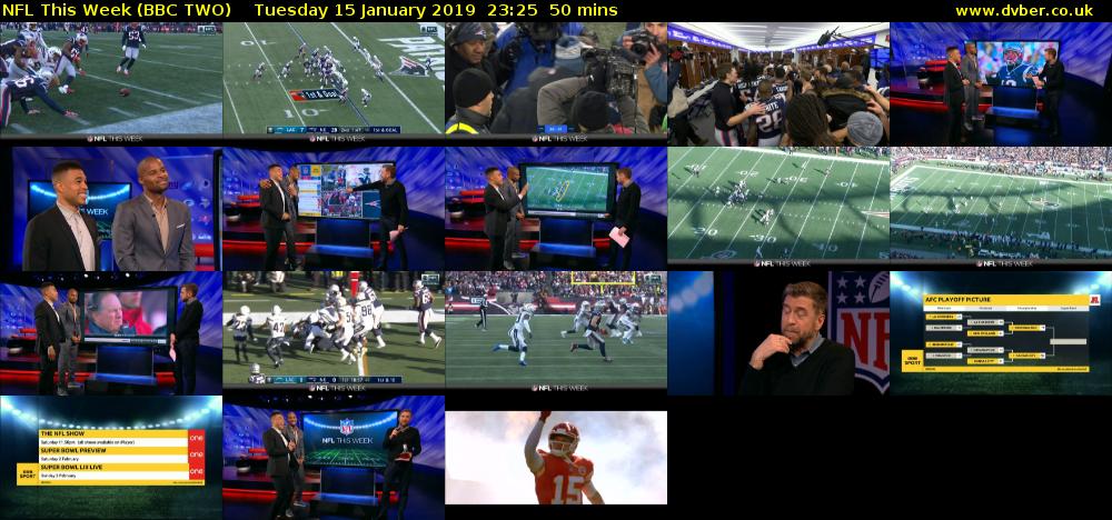 NFL This Week (BBC TWO) Tuesday 15 January 2019 23:25 - 00:15
