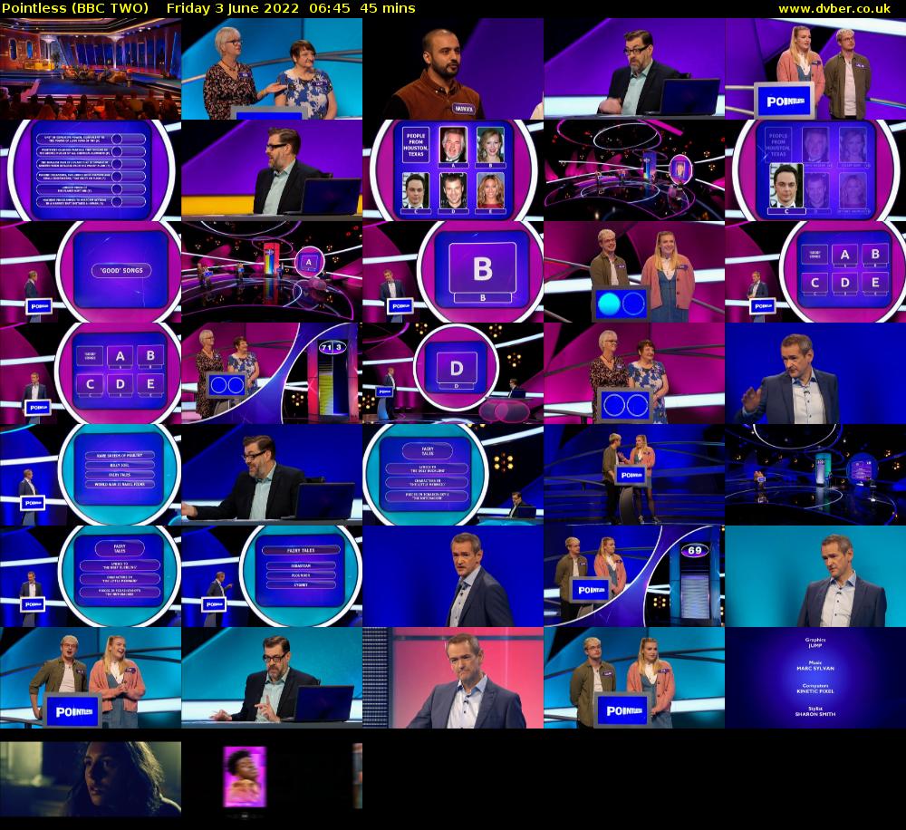 Pointless (BBC TWO) Friday 3 June 2022 06:45 - 07:30