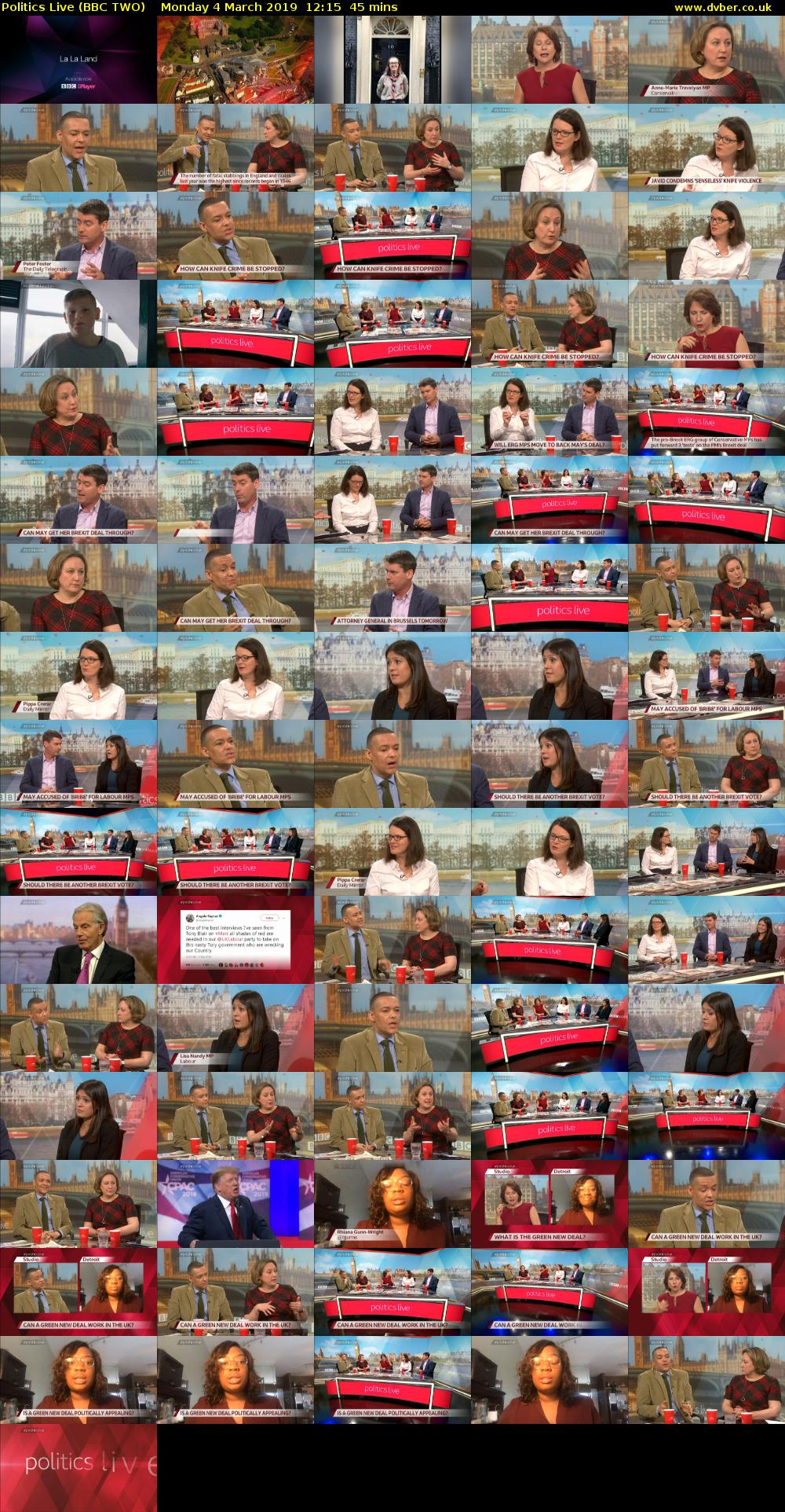 Politics Live (BBC TWO) Monday 4 March 2019 12:15 - 13:00
