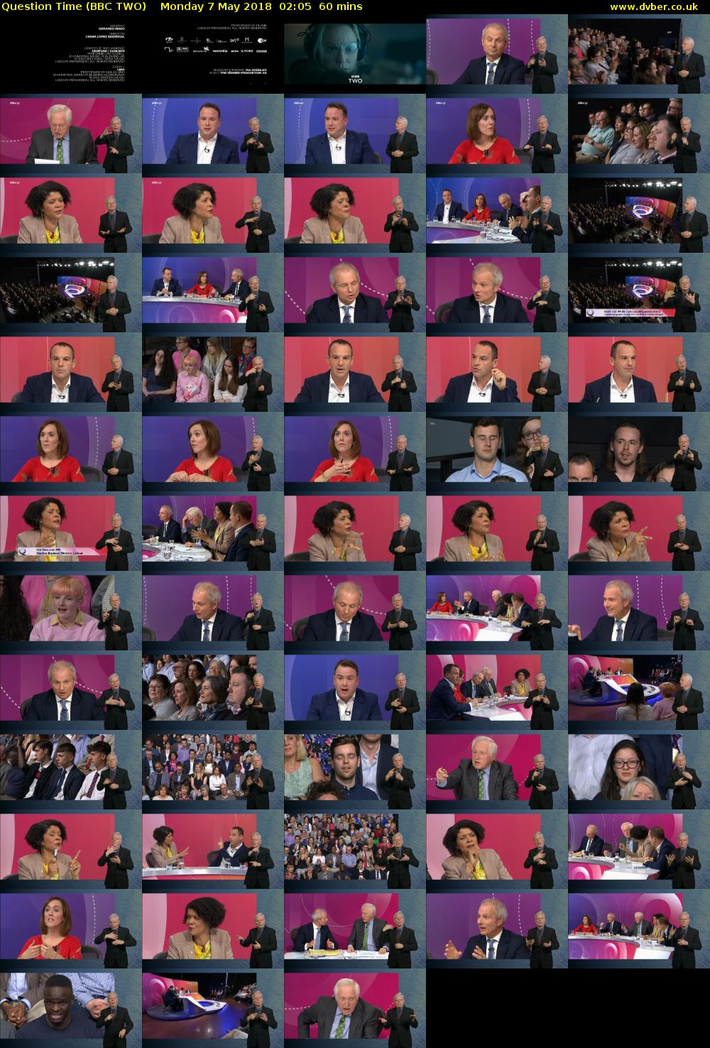 Question Time (BBC TWO) Monday 7 May 2018 02:05 - 03:05