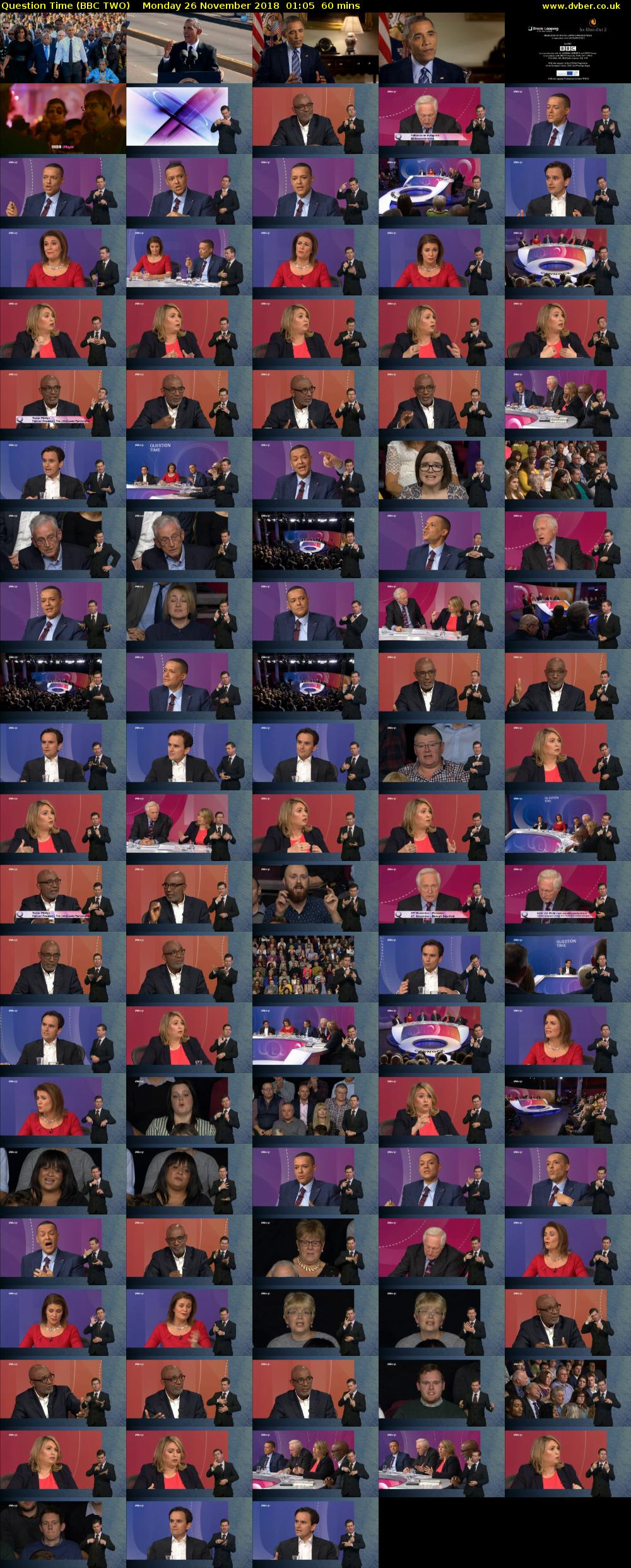 Question Time (BBC TWO) Monday 26 November 2018 01:05 - 02:05