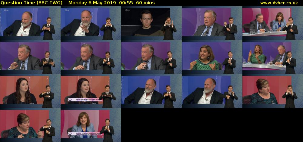 Question Time (BBC TWO) Monday 6 May 2019 00:55 - 01:55