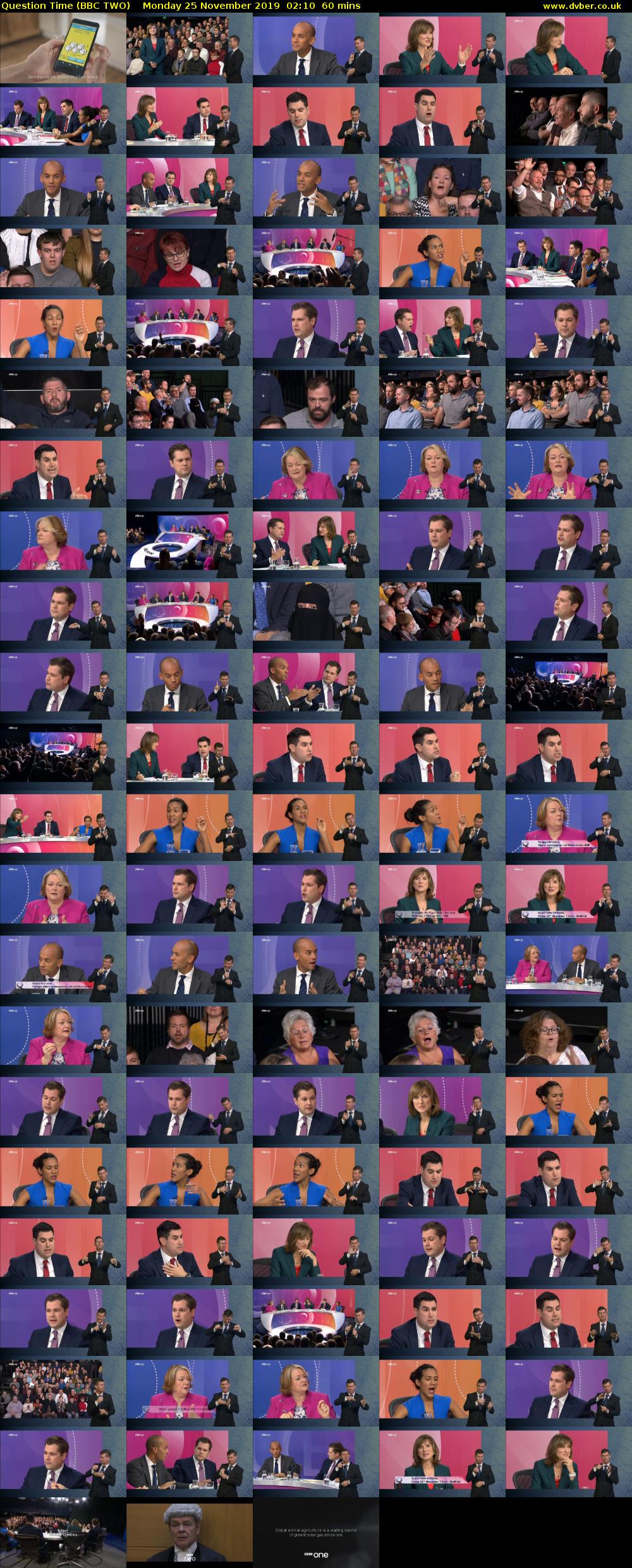 Question Time (BBC TWO) Monday 25 November 2019 02:10 - 03:10