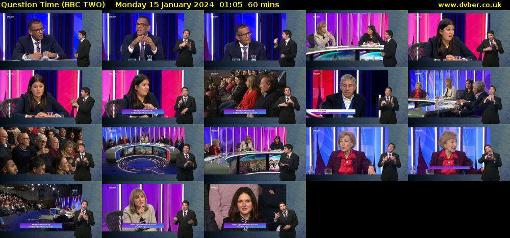 Question Time (BBC TWO) Monday 15 January 2024 01:05 - 02:05