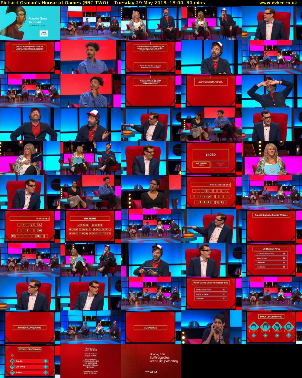 Richard Osman's House of Games (BBC TWO) Tuesday 29 May 2018 18:00 - 18:30