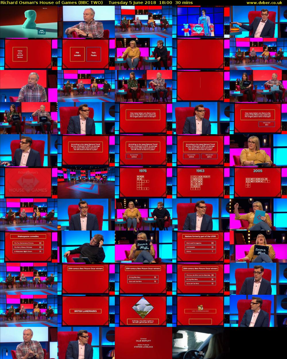 Richard Osman's House of Games (BBC TWO) Tuesday 5 June 2018 18:00 - 18:30