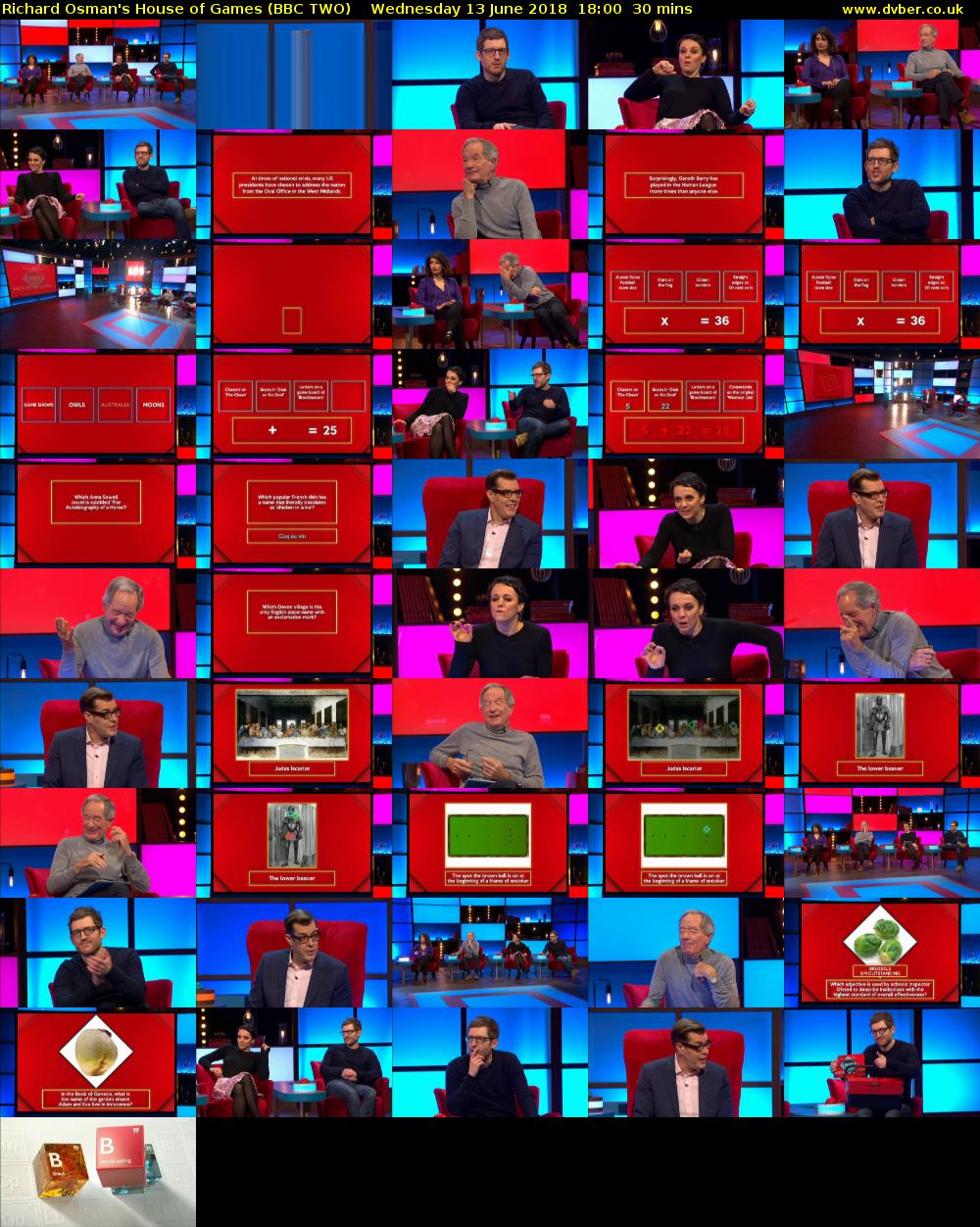 Richard Osman's House of Games (BBC TWO) Wednesday 13 June 2018 18:00 - 18:30