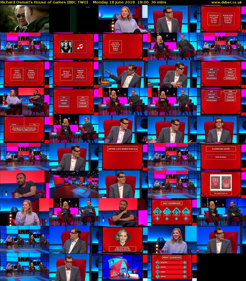 Richard Osman's House of Games (BBC TWO) Monday 18 June 2018 18:00 - 18:30