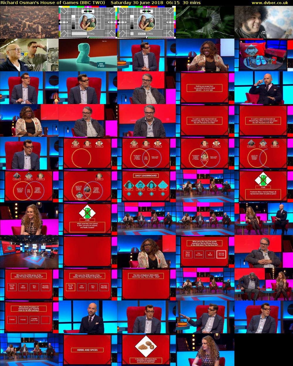 Richard Osman's House of Games (BBC TWO) Saturday 30 June 2018 06:15 - 06:45