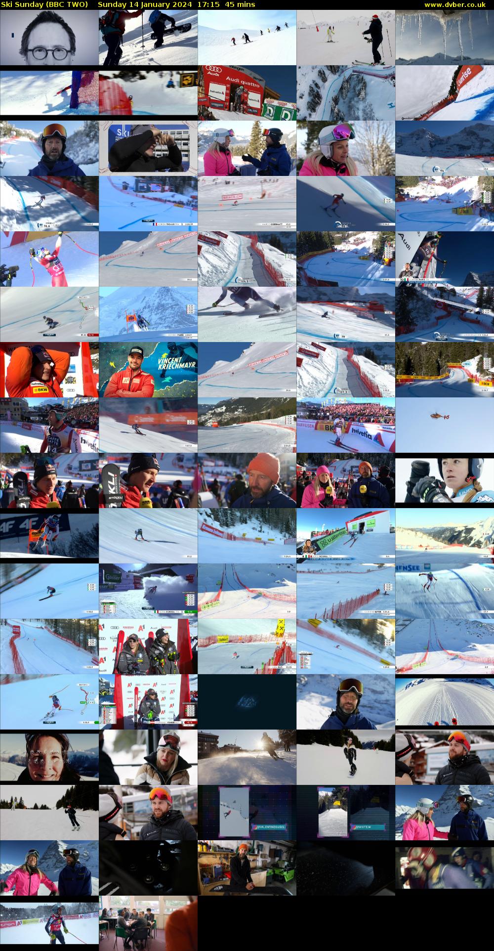 Ski Sunday (BBC TWO) Sunday 14 January 2024 17:15 - 18:00