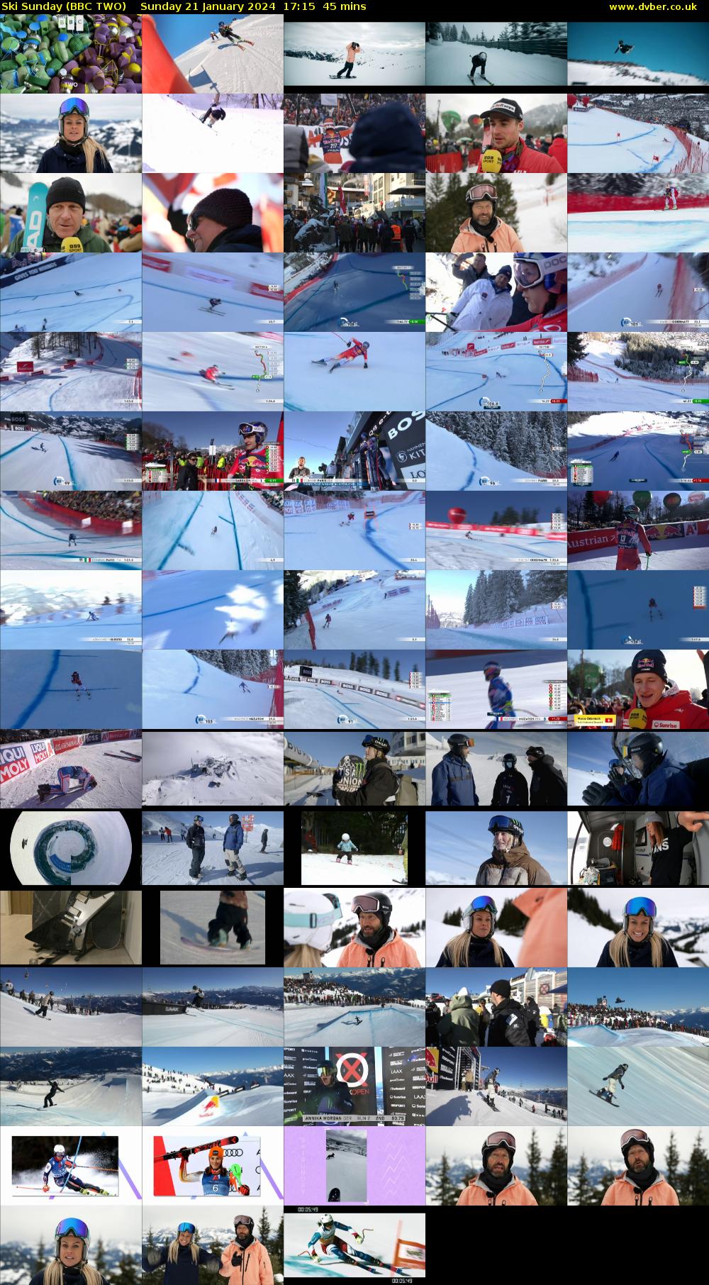 Ski Sunday (BBC TWO) Sunday 21 January 2024 17:15 - 18:00