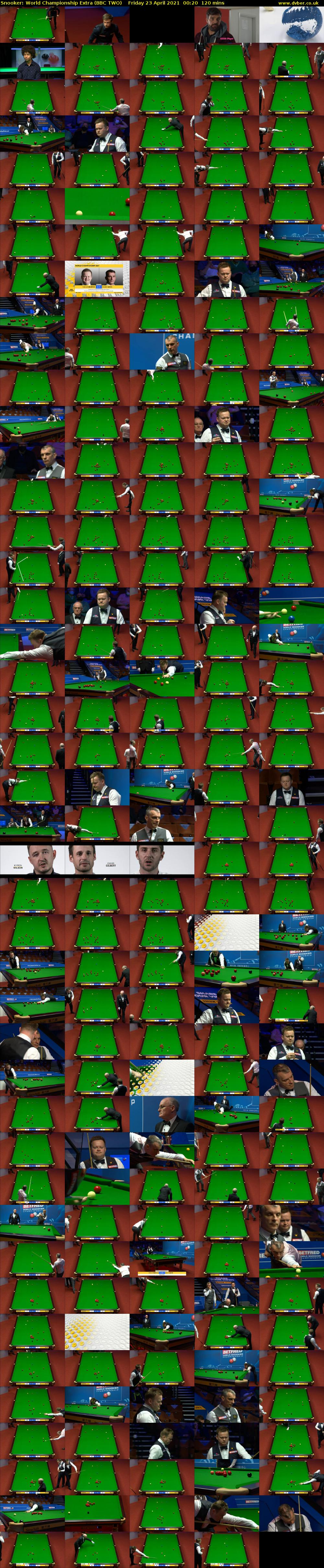 Snooker: World Championship Extra (BBC TWO) Friday 23 April 2021 00:20 - 02:20