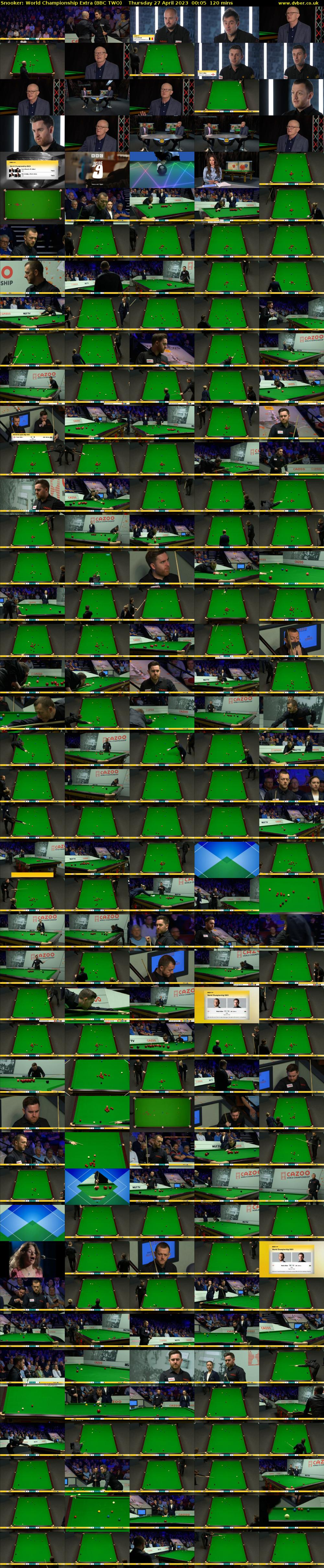 Snooker: World Championship Extra (BBC TWO) Thursday 27 April 2023 00:05 - 02:05