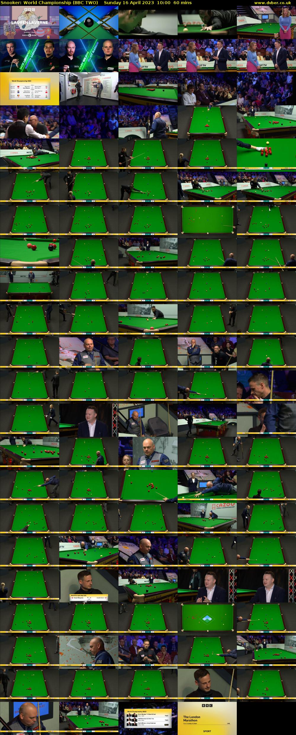Snooker: World Championship (BBC TWO) Sunday 16 April 2023 10:00 - 11:00