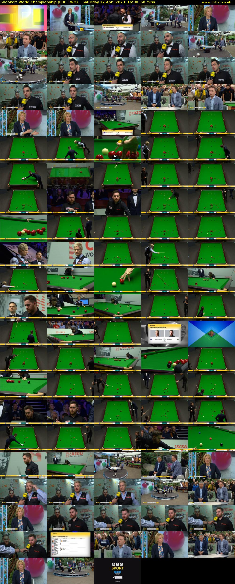 Snooker: World Championship (BBC TWO) Saturday 22 April 2023 16:30 - 17:30