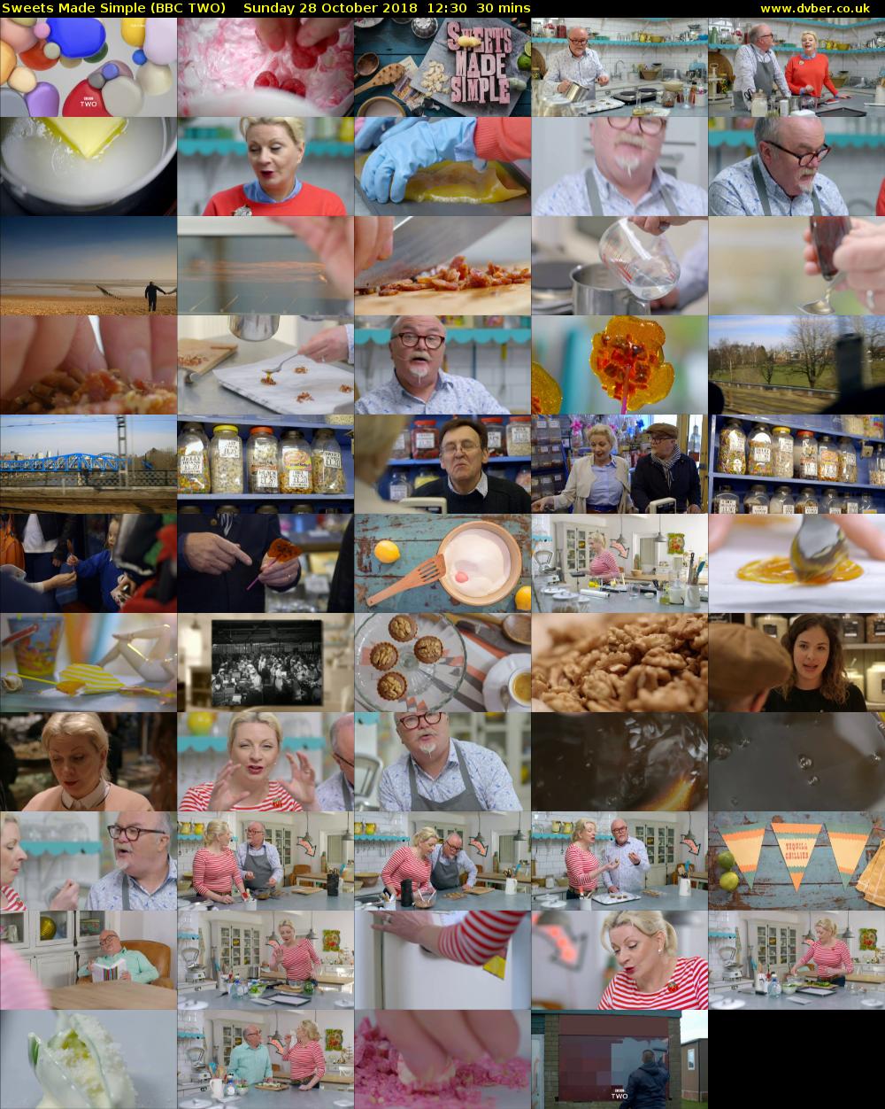 Sweets Made Simple (BBC TWO) Sunday 28 October 2018 12:30 - 13:00