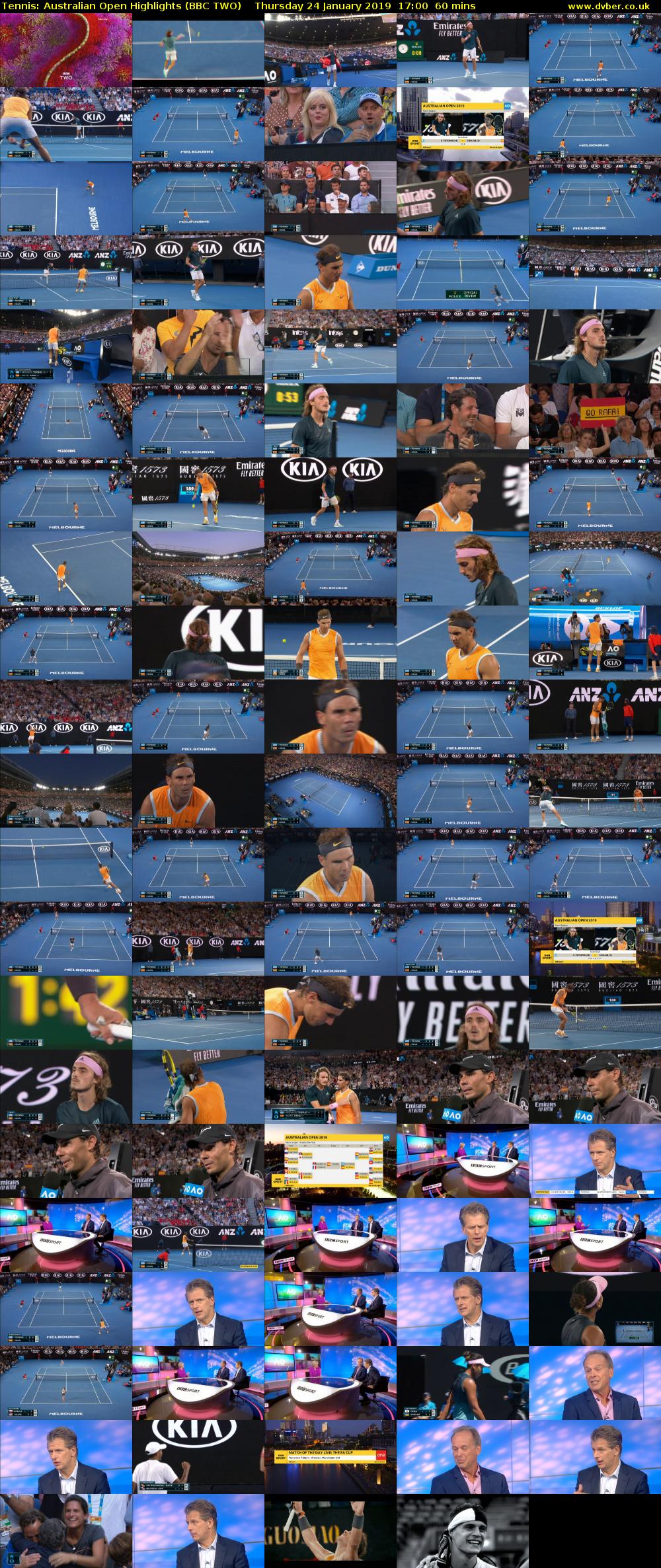 Tennis: Australian Open Highlights (BBC TWO) Thursday 24 January 2019 17:00 - 18:00