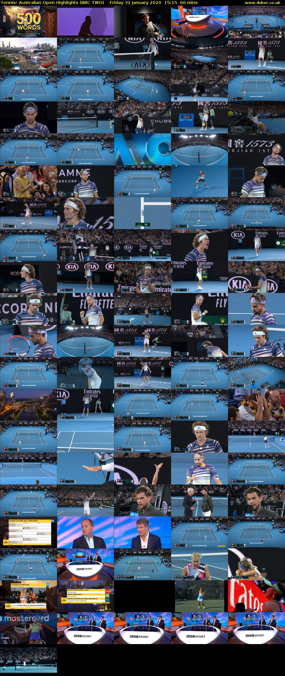 Tennis: Australian Open Highlights (BBC TWO) Friday 31 January 2020 15:15 - 16:15