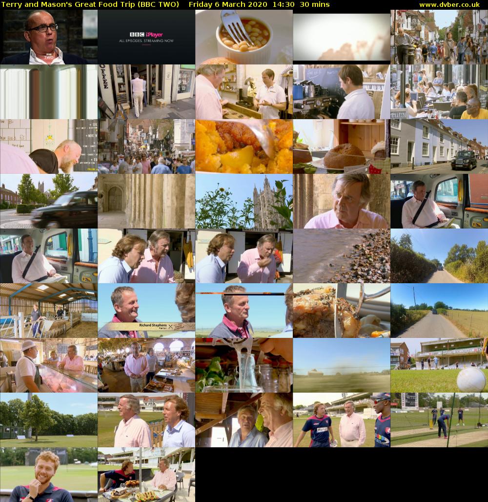Terry and Mason's Great Food Trip (BBC TWO) Friday 6 March 2020 14:30 - 15:00