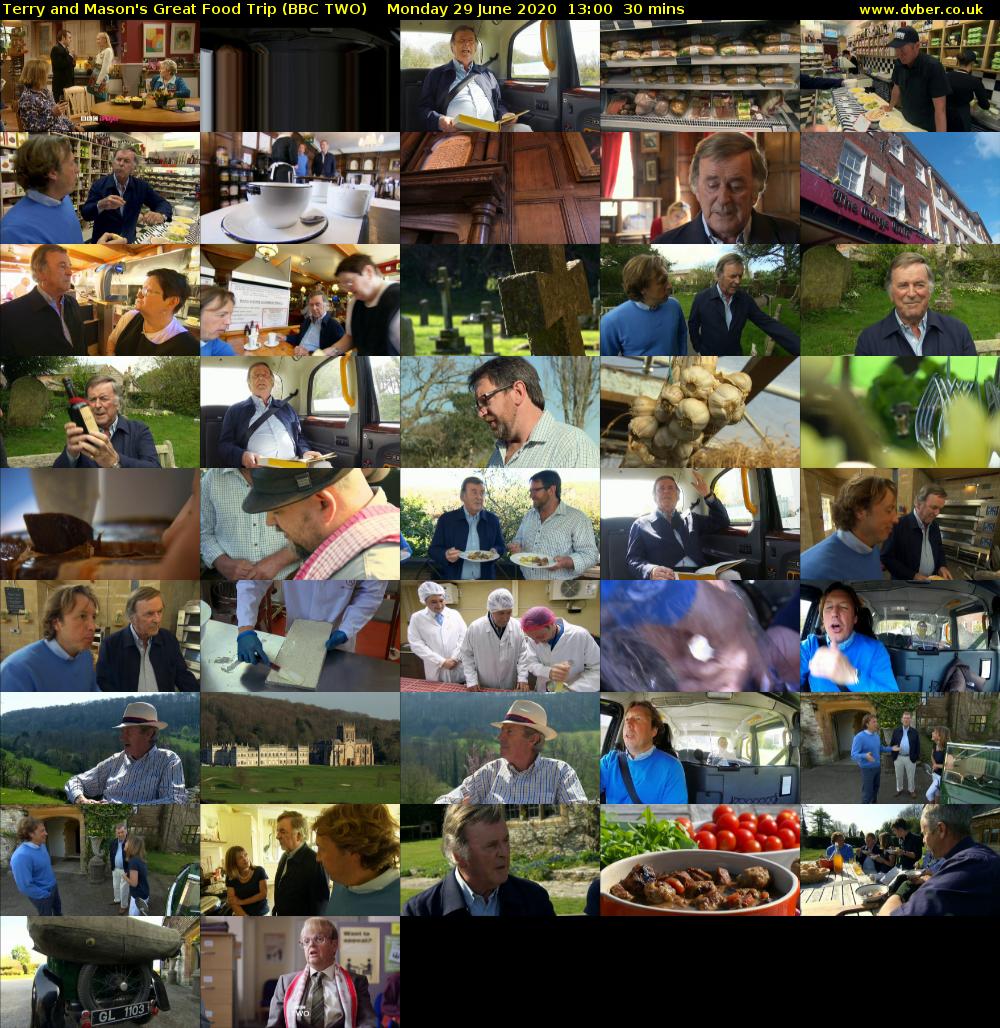 Terry and Mason's Great Food Trip (BBC TWO) Monday 29 June 2020 13:00 - 13:30