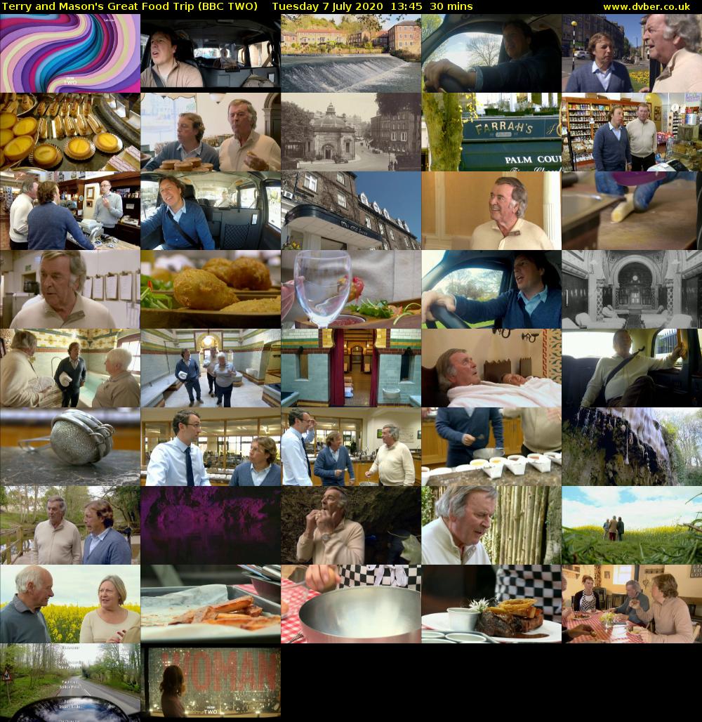 Terry and Mason's Great Food Trip (BBC TWO) Tuesday 7 July 2020 13:45 - 14:15