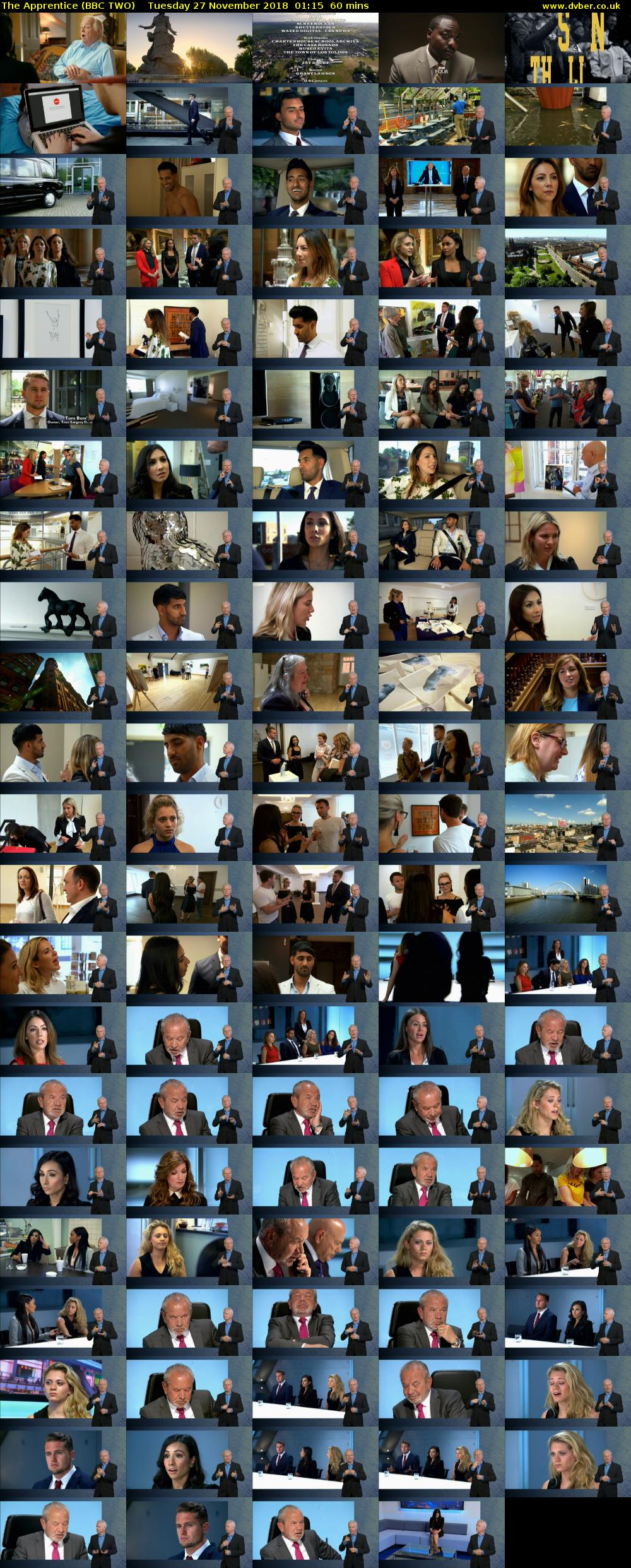 The Apprentice (BBC TWO) Tuesday 27 November 2018 01:15 - 02:15