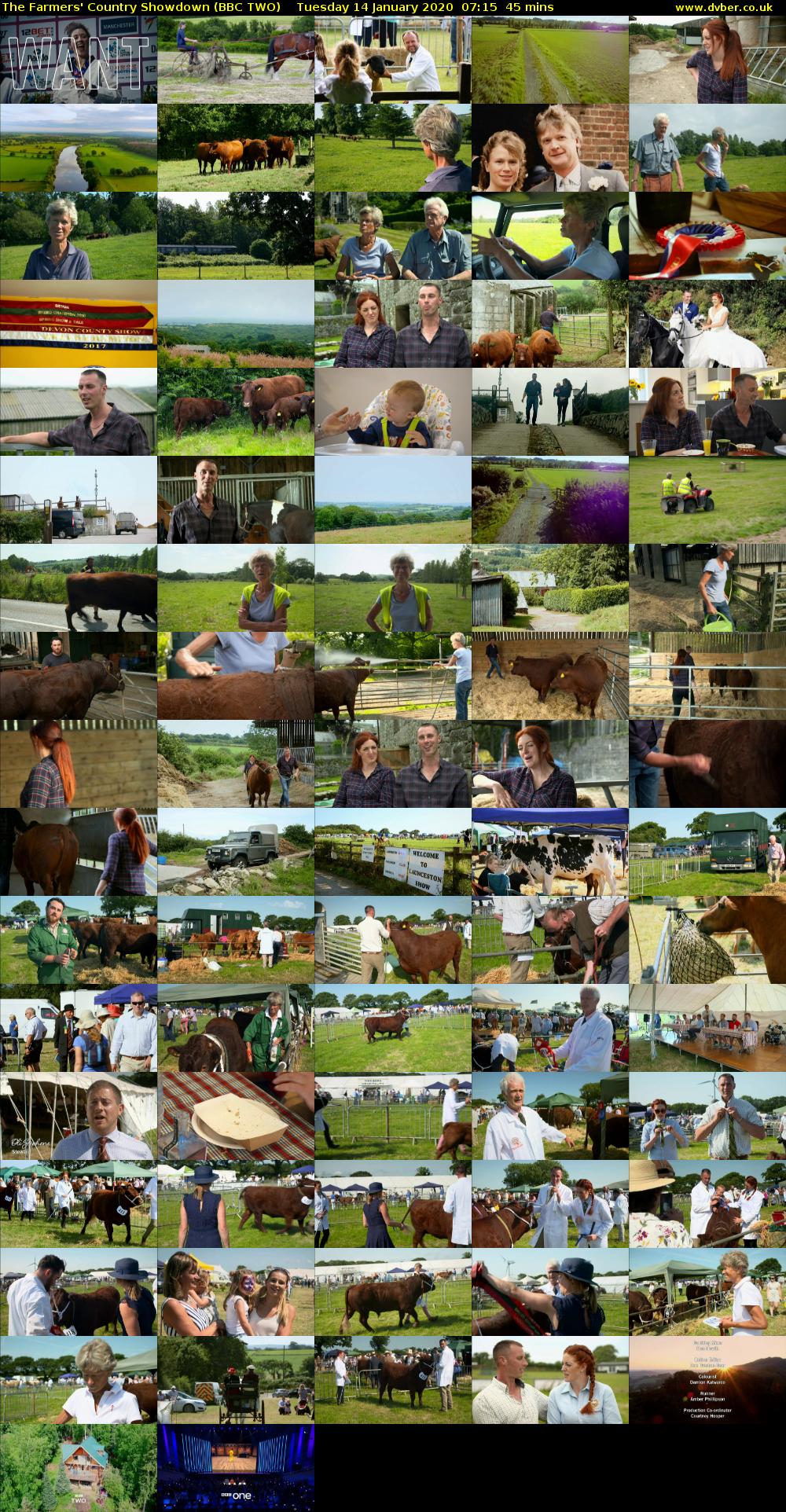 The Farmers' Country Showdown (BBC TWO) Tuesday 14 January 2020 07:15 - 08:00