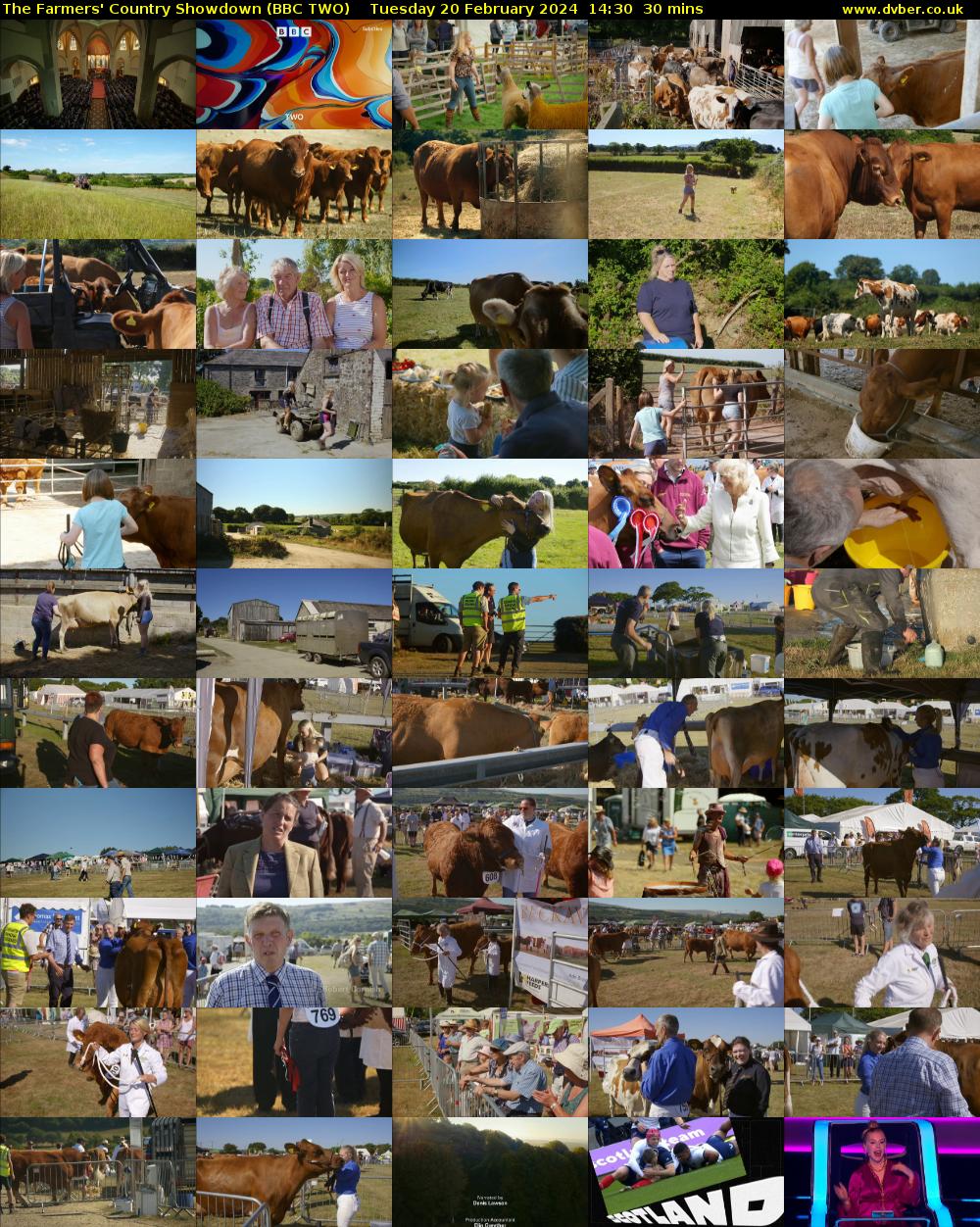 The Farmers' Country Showdown (BBC TWO) Tuesday 20 February 2024 14:30 - 15:00