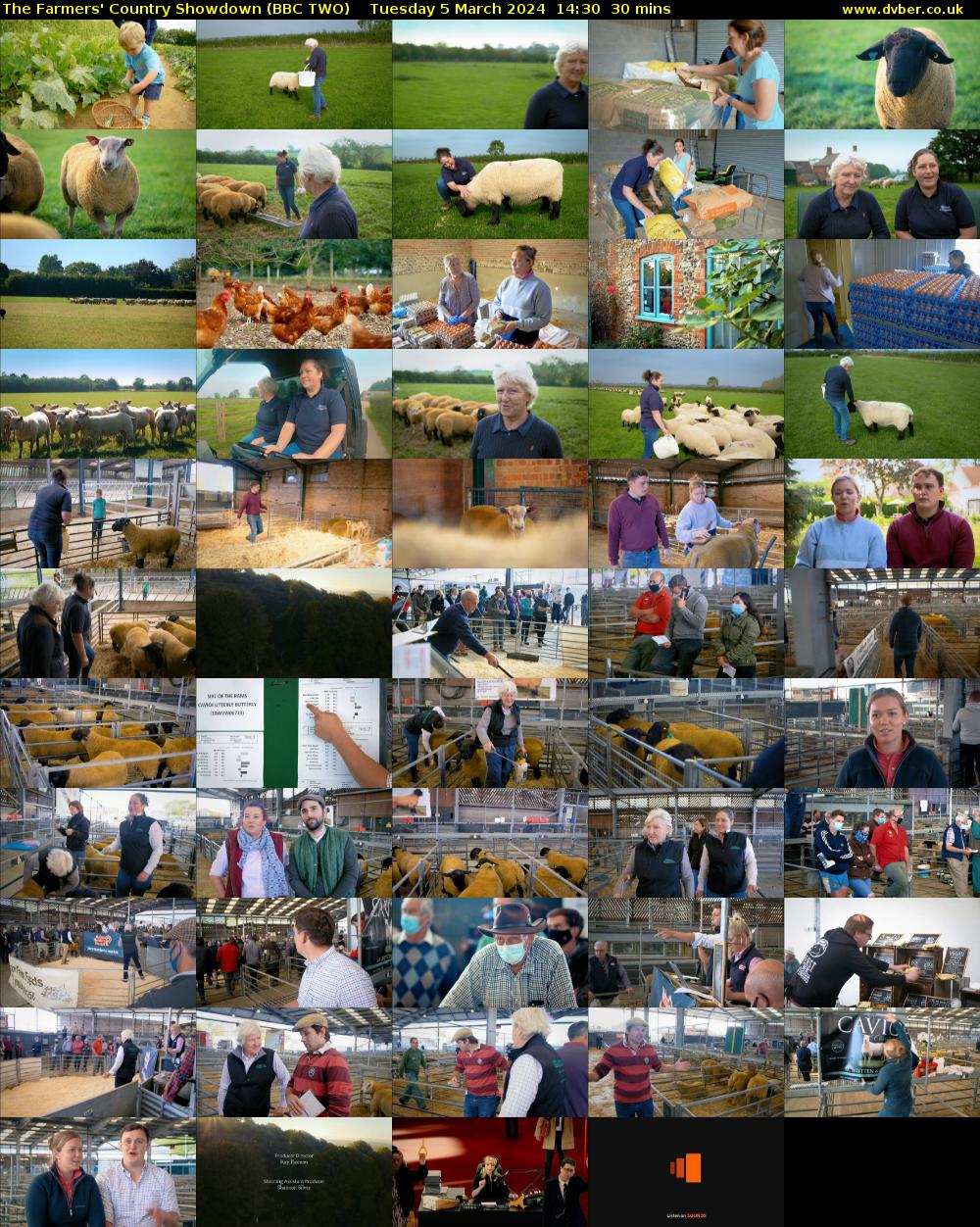 The Farmers' Country Showdown (BBC TWO) Tuesday 5 March 2024 14:30 - 15:00