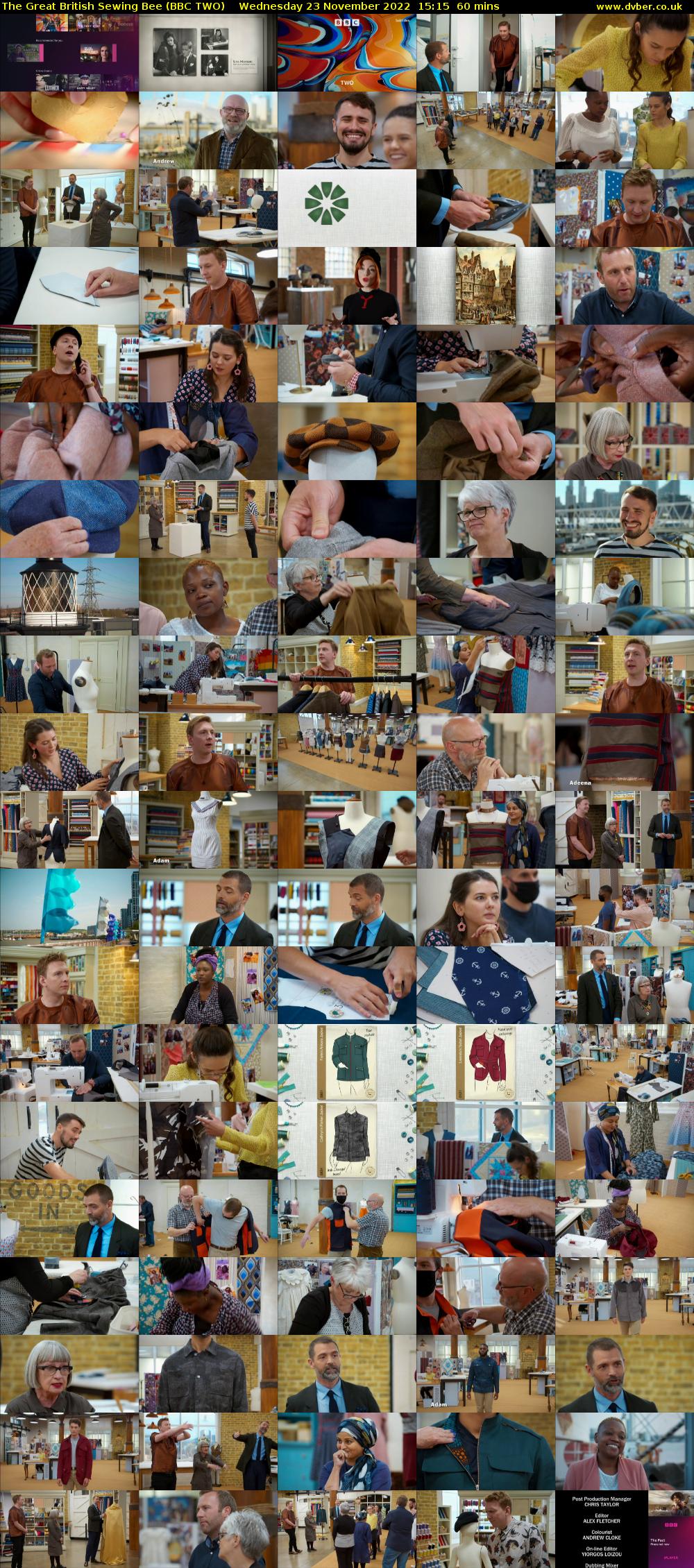 The Great British Sewing Bee (BBC TWO) Wednesday 23 November 2022 15:15 - 16:15