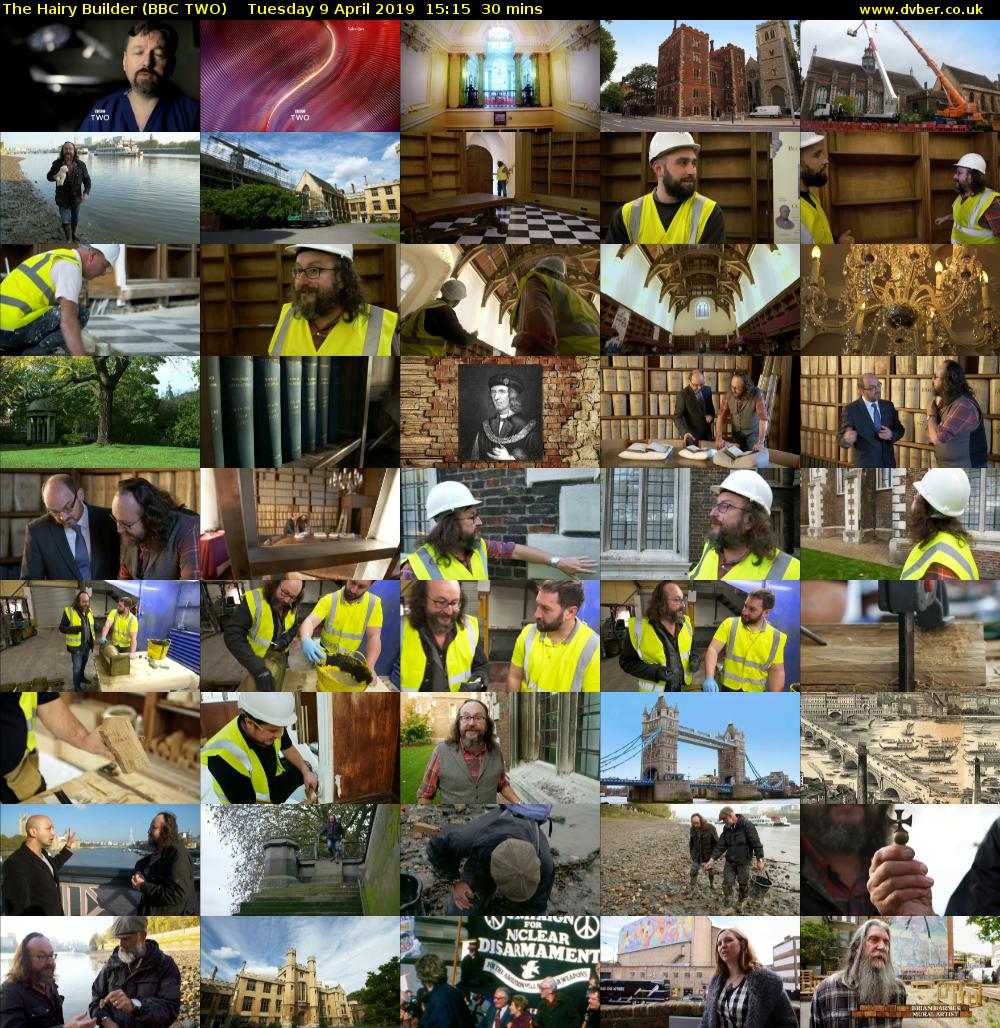 The Hairy Builder (BBC TWO) Tuesday 9 April 2019 15:15 - 15:45