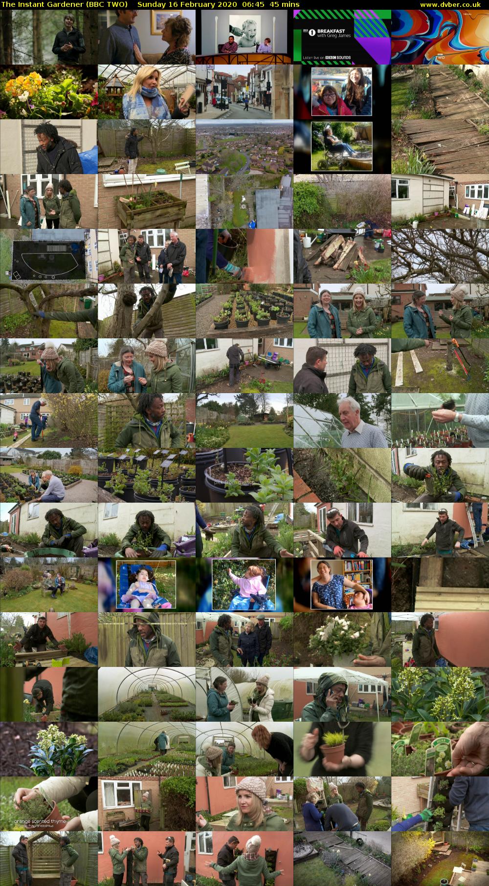 The Instant Gardener (BBC TWO) Sunday 16 February 2020 06:45 - 07:30
