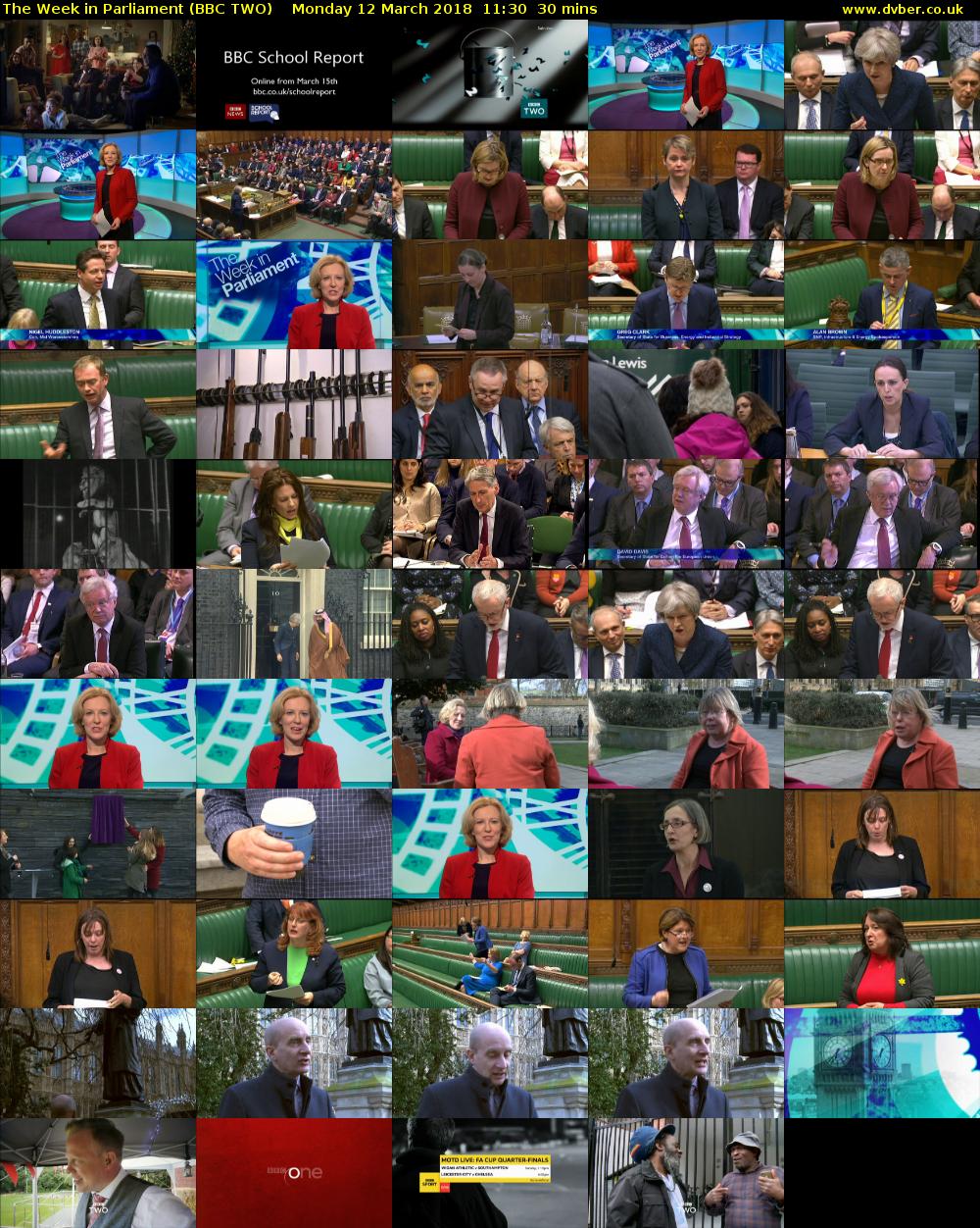 The Week in Parliament (BBC TWO) Monday 12 March 2018 11:30 - 12:00