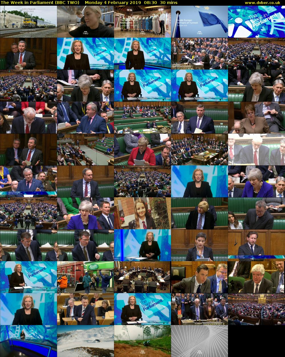 The Week in Parliament (BBC TWO) Monday 4 February 2019 08:30 - 09:00