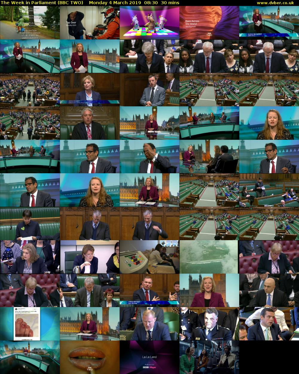 The Week in Parliament (BBC TWO) Monday 4 March 2019 08:30 - 09:00