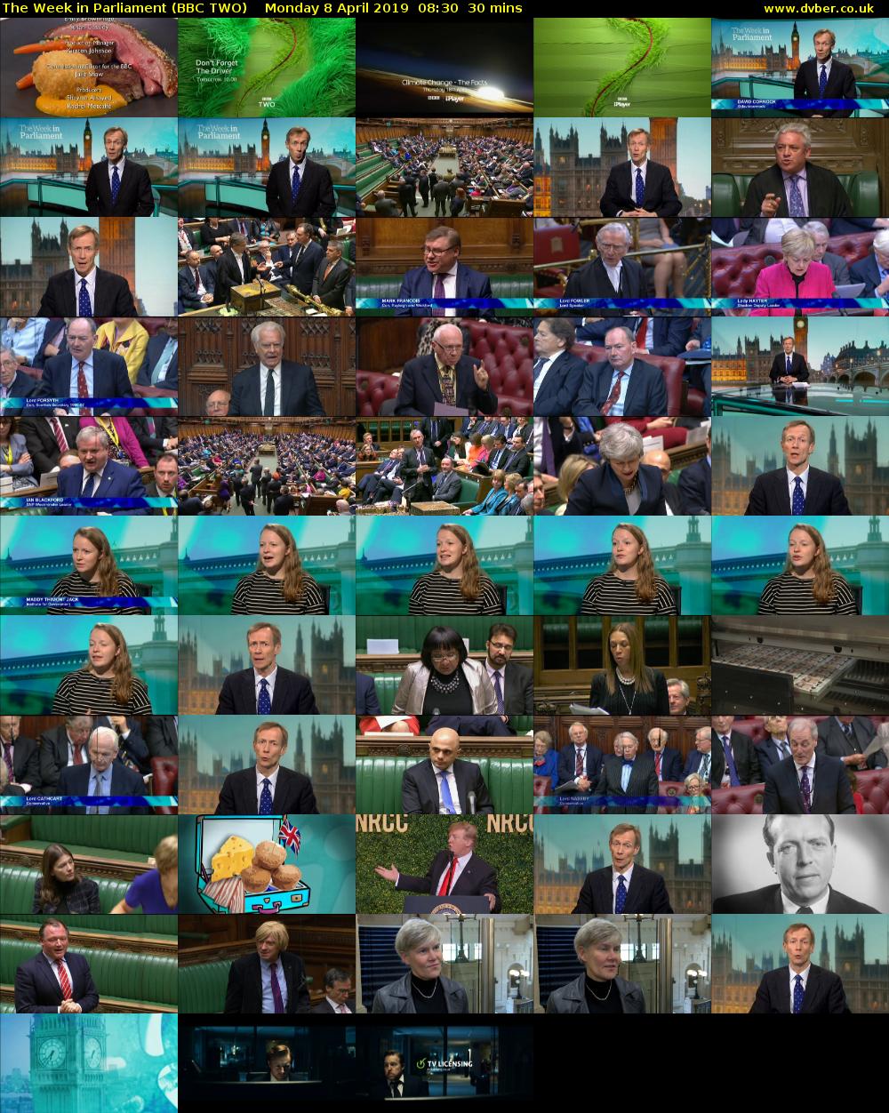The Week in Parliament (BBC TWO) Monday 8 April 2019 08:30 - 09:00